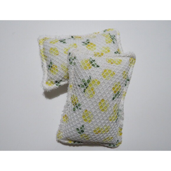 Reusable Dish Sponge, Lemon Dish Scrubby, Set of 2 - Picture 3 of 4